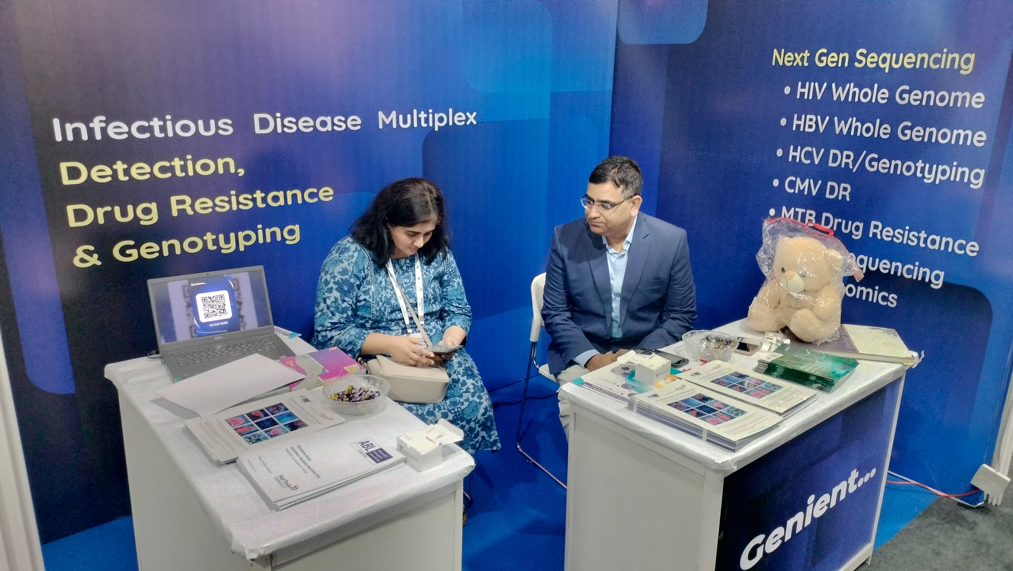 Genient Technologies booth interaction with delegates